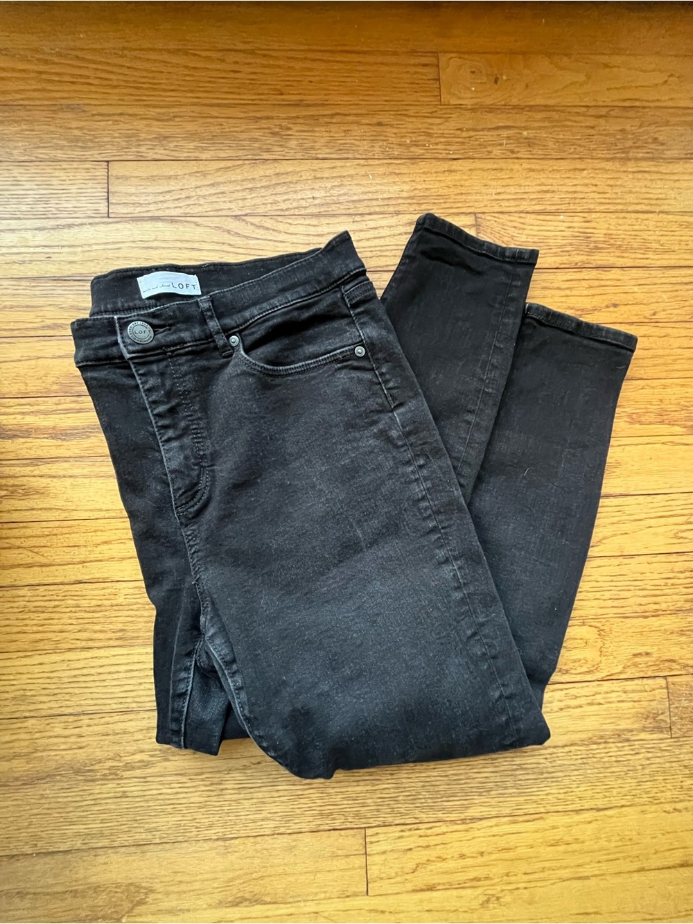 LOFT Black Skinny Jeans Women’s Size 12 - Picture 3 of 6
